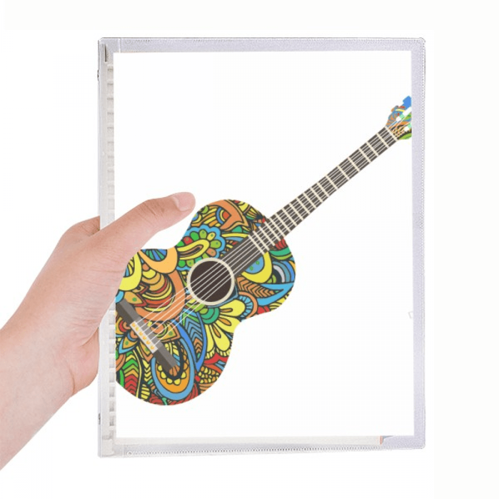 Notebook Design With Instrument guitar music instrument pattern design notebook loose diary refillable ...