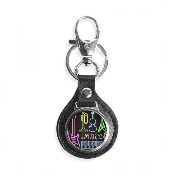 guitar music instruments neon key link chain keyholder finder hook metal