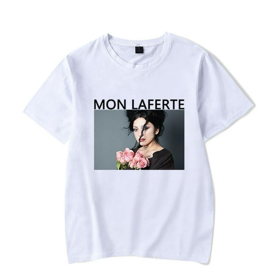 gulongbao Mon Laferte Autopoietica Tour Streetwear Short Sleeve Crewneck T-Shirt - Black, Medium | 100% Cotton