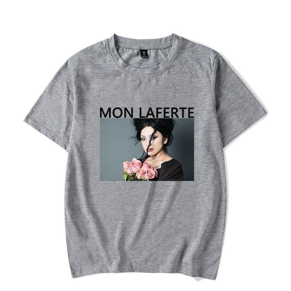 gulongbao Mon Laferte Autopoietica Tour Streetwear Short Sleeve Crewneck T-Shirt - Black, Medium | 100% Cotton