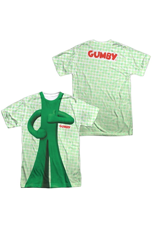 gumby 1960's claymation tv series body costume adult 2-sided print t-shirt