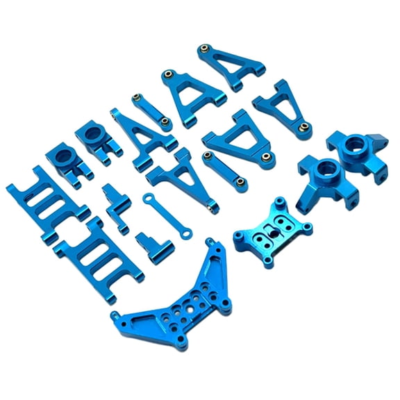 guohui 1/14 RC Cars Metal Spare Parts for 14301 14302 Front Rear Shock Absorber Bracket Blue