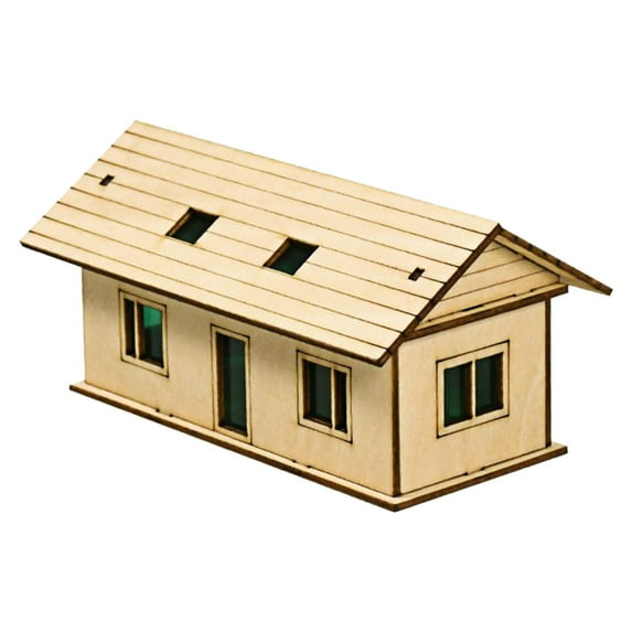 guohui 1:60 Scale Decor Miniature House Model for Gift Teens Adults Micro Landscape Style A