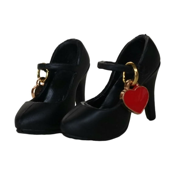 guohui 1Pair High Shoes For Blythe Dolls 1/6 Fashion Shoes For Licca black