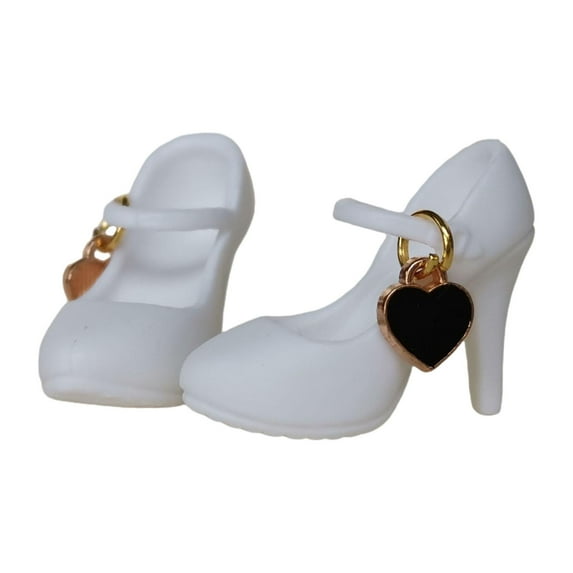 guohui 1Pair High Shoes For Blythe Dolls 1/6 Fashion Shoes For Licca white