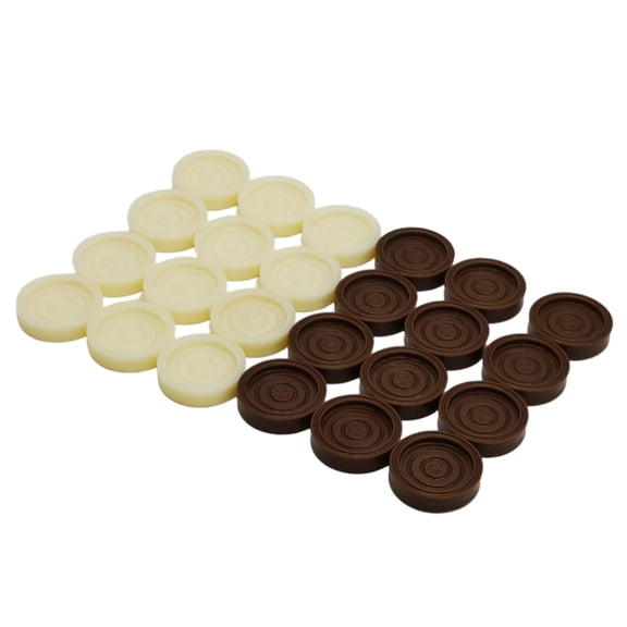 guohui 24Pcs Backgammon Chess Pieces Pieces for Board Games for Draughts Family Fun Brown white