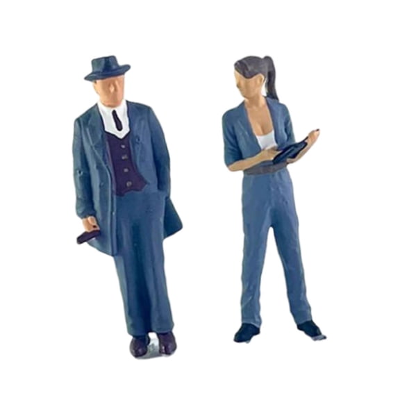 guohui 2Pcs 1/64 Women and Men Figures Layout Workplace Characters Model Decoration