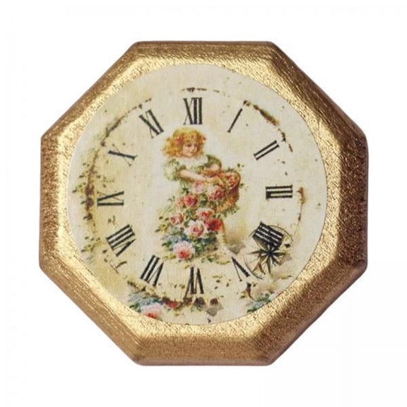 guohui 2xDollhouse Miniature 1:12 ratio Wall Clock for Landscape Decorations Aureate