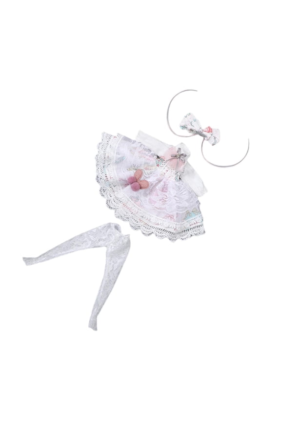 30cm 1/6 Dolls Bjd Dolls Clothes Dress Doll Clothes Blyth Pastoral Clothe Pink