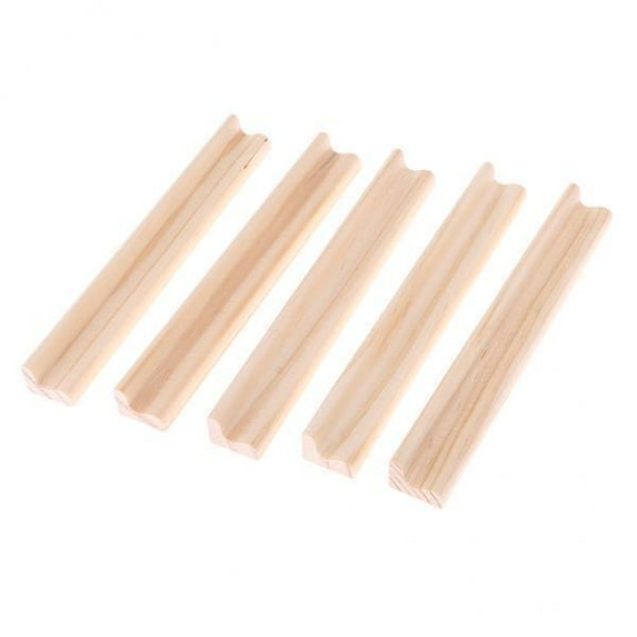 guohui 4x5 Pieces Wooden Letter Tile Trays Racks Holders Wood Crafts 4 Pcs