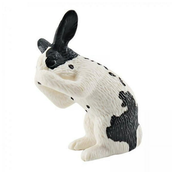 guohui 4xRabbit Figurines Preschool Rabbit Playset Model for Xmas Present Cake Topper A