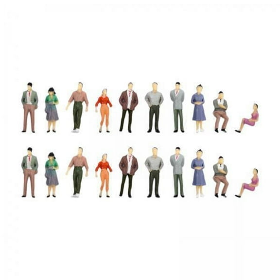 guohui 4xTiny People Micro Landscape Layout Miniature Model Railroad Figures