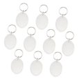 thumbnail image 1 of guohui 5x10Pieces Oval Shape Blank Insert Photo Picture Frame Split Keychain 5 Pcs, 1 of 9