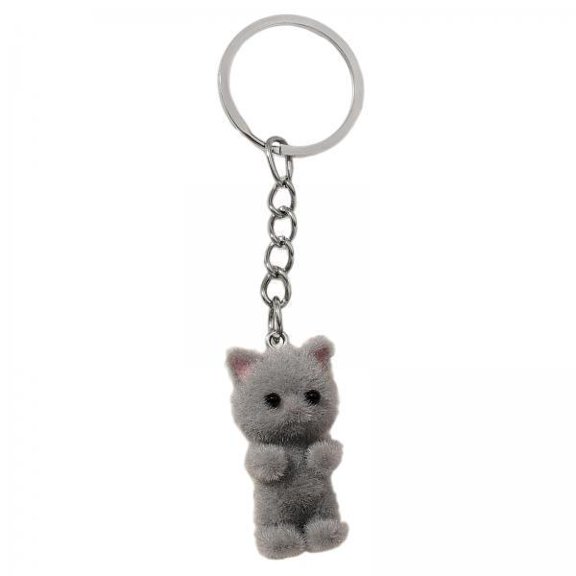 guohui 5xCat Keychain Creative Backpack Key Chains for Handbag Car Key Party Supplies Gray 5 Pcs
