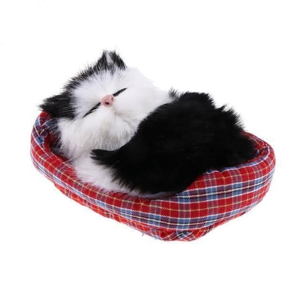 guohui 5xSleeping Kitten Cat Stuffed Sounding Toys Home Decor A