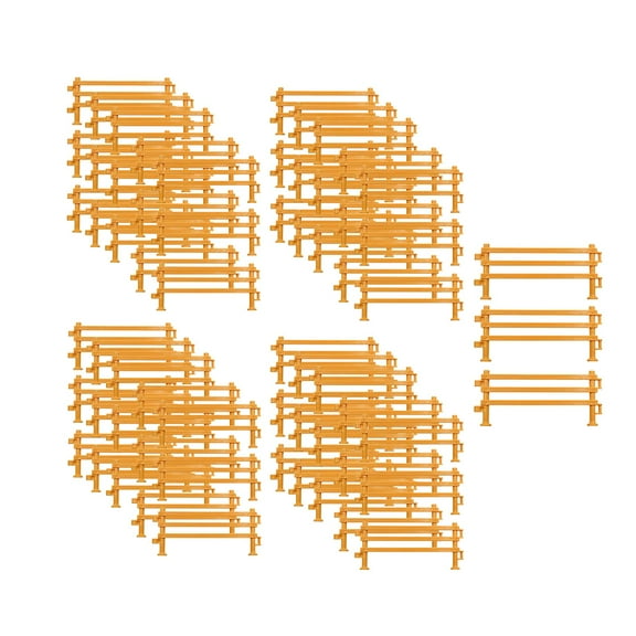 guohui 60 Pieces Miniature Farm Fence Playset Small Horse Corral Fence for DIY Scene