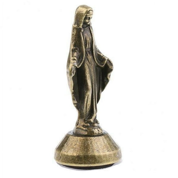 guohui 6xMadonna Statue Figurine for car home chapel Decor Bronze