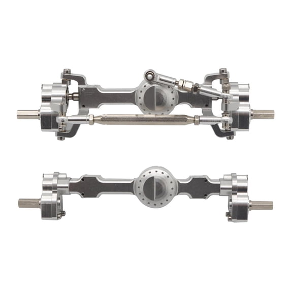 guohui Aluminum Alloy Full Metal Front Rear Axle for 1:12 Scale MN90 MN99 Argent