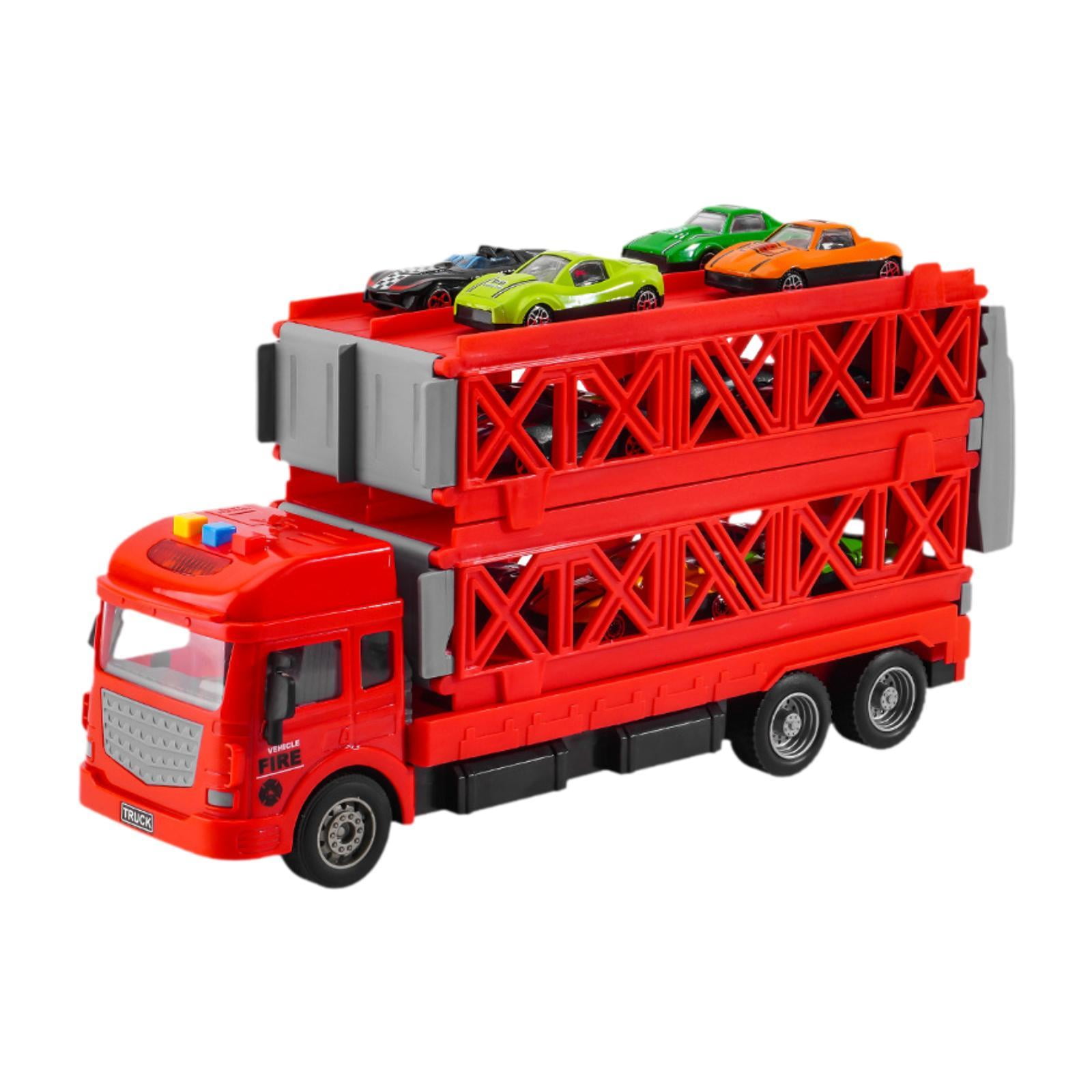 guohui Cars Storage and Transporter Toy Truck with Cars for 2 3 4 5 6