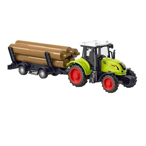 guohui Farm Tractor Truck Toy Friction Powered for Kids Ages 3 and up Birthday Gift Lumber Truck