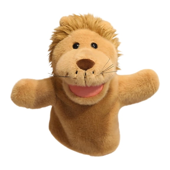 guohui Plush Animal Hand Puppet Soft Role Play Realistic Jokes Storytelling Puppets Lion