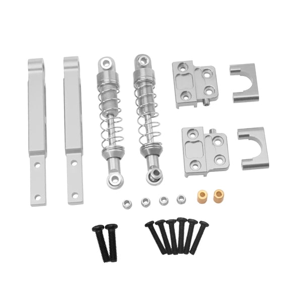 guohui RC Shock Absorber Pull Rod Set DIY Accessory Upgrade for 1/12 MN82 82S Model Silver