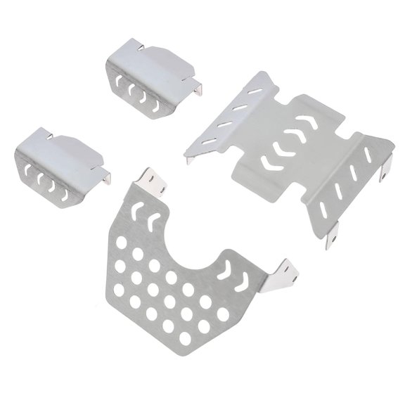 guohui RC Skid Plate Replacement for Rock Crawling Protection Set of Chassis Skid Plate Kit Stainless Steel for 1: 8 RC Vehicle