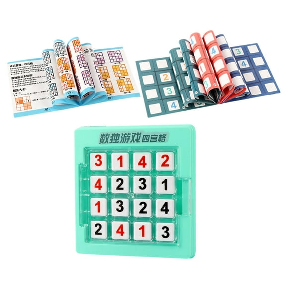 guohui Sudoku Puzzle Color Sorting Brain Teaser Toys Sudoku Training Tool for Reasoning green