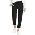 thumbnail image 1 of gvdentm Black Cargo Pants For Women Women's Elastic-Waist Interlock Pull-On Pants with UV Protection, All-Day Comfort Trendy, 1 of 5