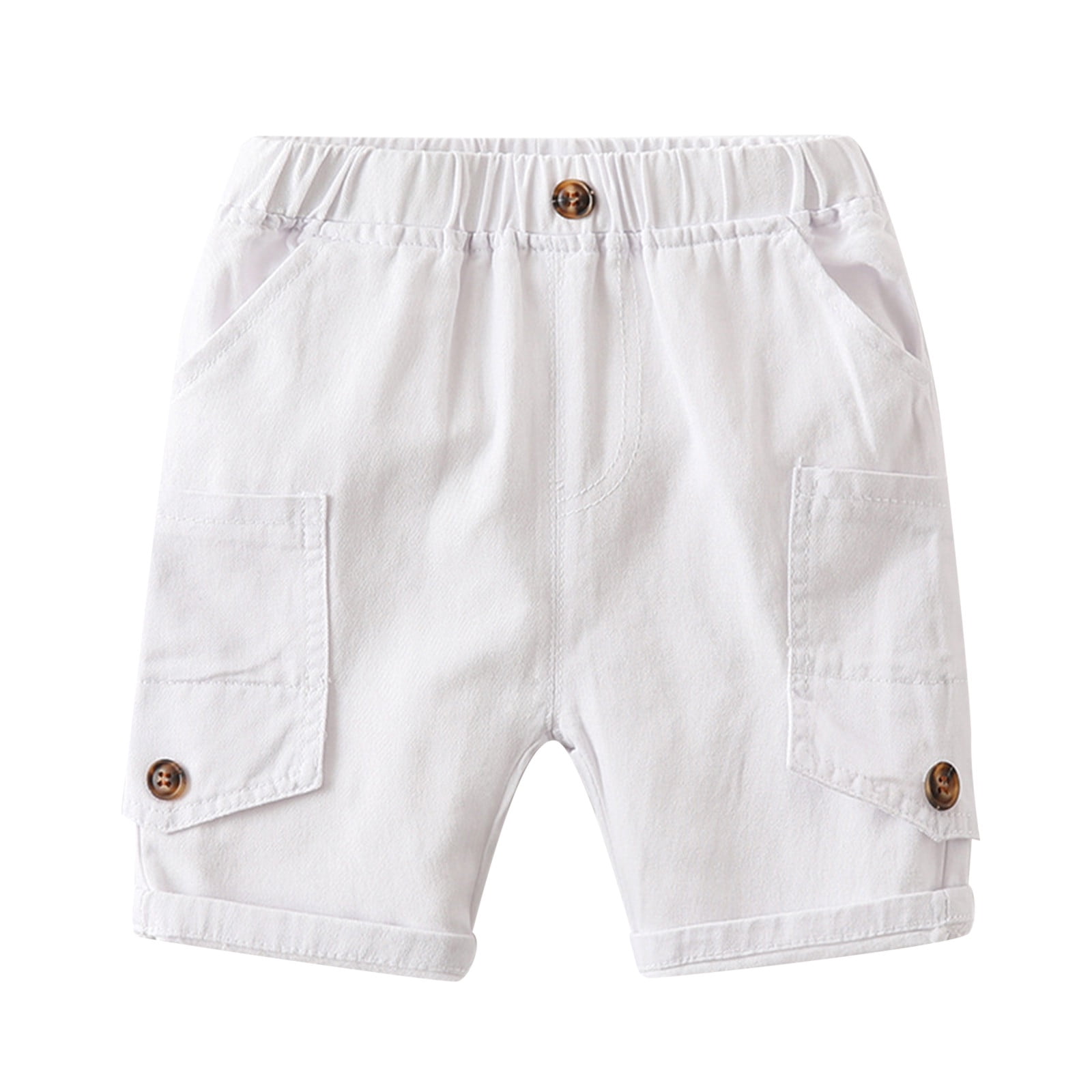 Short Pour Bébé Garçon - 100% Coton - Ceinture Cordon - Poche - Taille 2/3 Ans - Rose