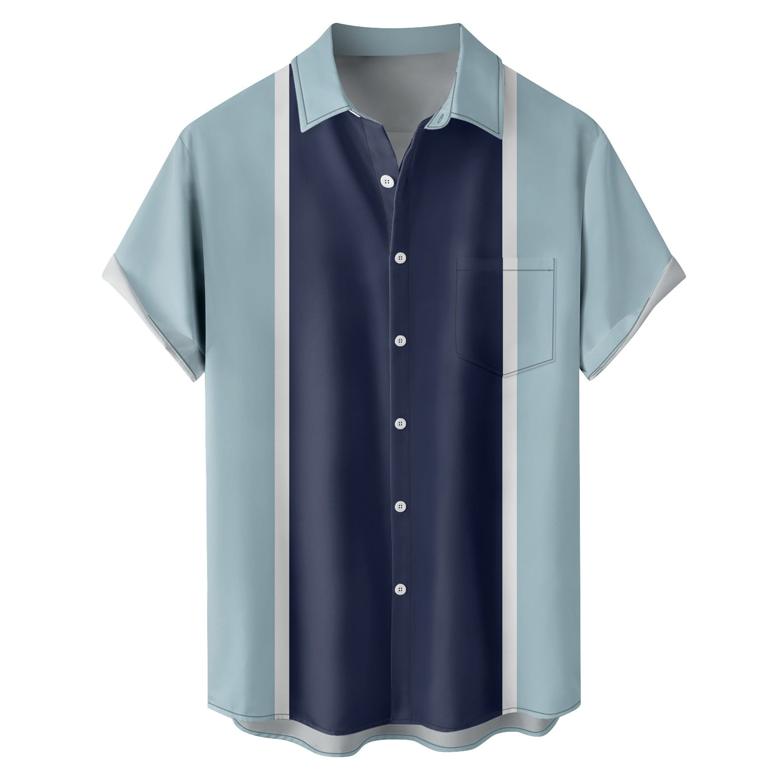 gvdentm Dress Shirts for Men Men Summer Button Down Shirts Short Sleeve