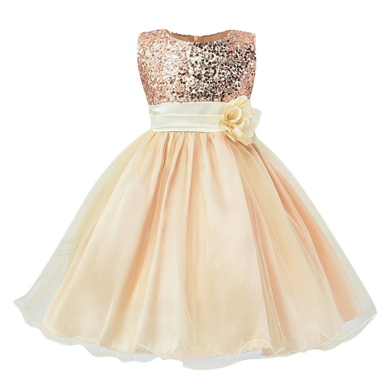 Rose gold flower girl dress walmart online