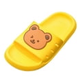 thumbnail image 1 of gvdentm Girls Footwear Girls Cartoon Lightweight Non-Slip Open Toe Slides Summer 2024 New Kid Slippers Yellow,28, 1 of 5