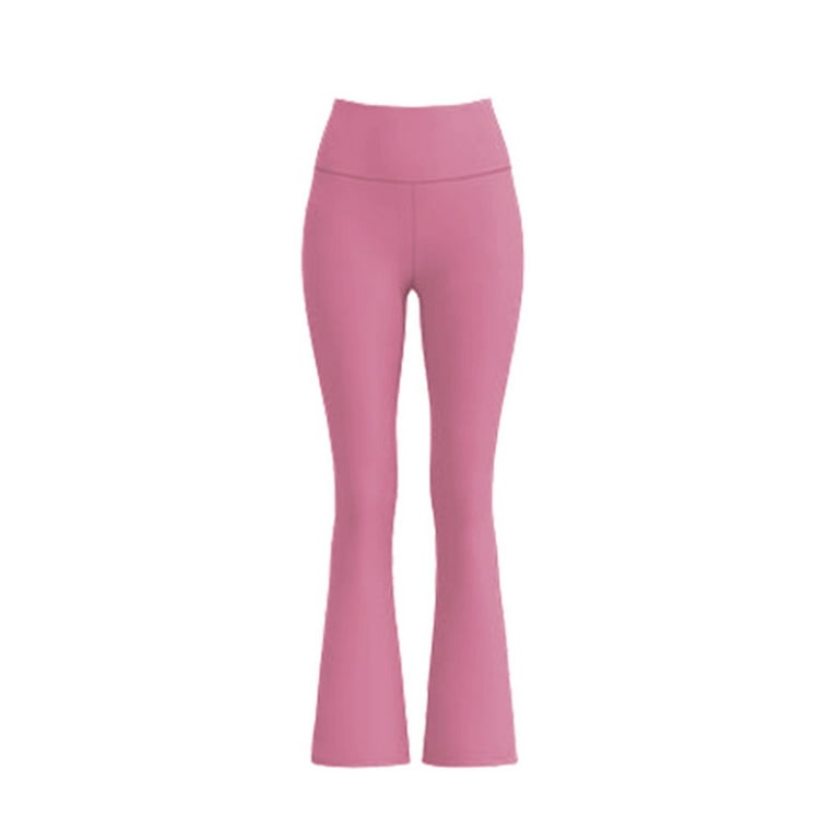 gvdentm Girls Sweatpants Girl's Leggings Cross High Waisted Flare Pants  Solid Color Full Length Bell Bottoms Pink,8-9 Years