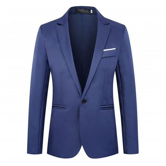 gvdentm Men Blazer Casual Mens Suit Jacket Slim Fit Sport Coats Blazer for Daily Business Wedding Party Blue,XL