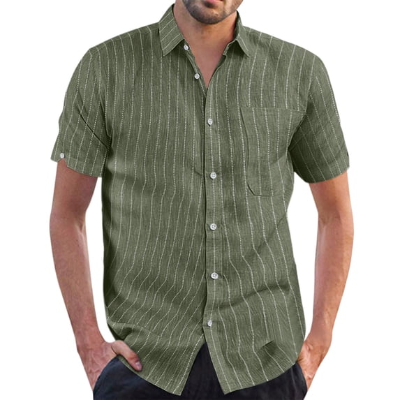 gvdentm Men'S Free Short Sleeve Button Down Check Shirt Mens Dress Shirts