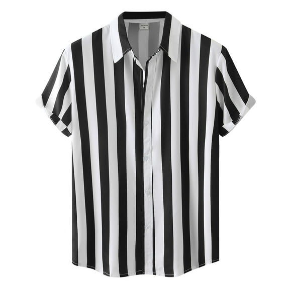 gvdentm Men'S Modern Slim Fit Short Sleeve Button Down Cotton Printed Shirt Shirt