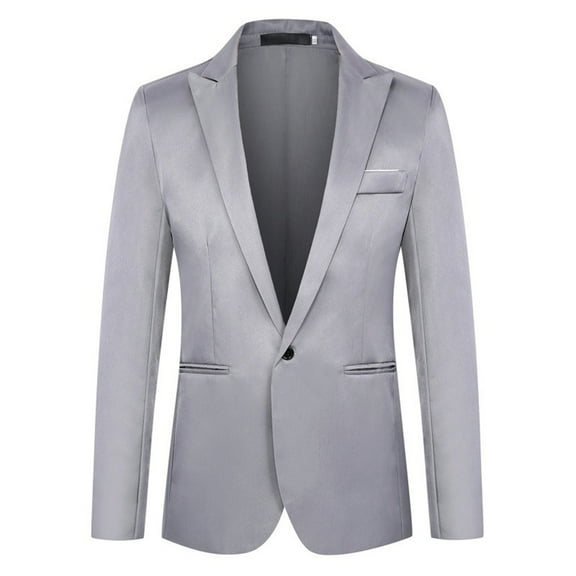 gvdentm Mens Blazers Slim Fit Mens Blazer Suit Jacket Slim Fit Peak Lapel Lightweight Sports Coat Dress Jacket Grey,XL