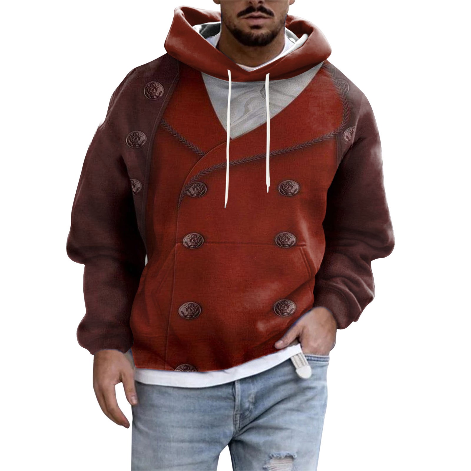 gvdentm Mens Hoodies with Zipper Men's Casual Basic Thermal Pullover