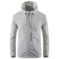 thumbnail image 1 of gvdentm Mens Work Jacket Men's Casual Lightweight Jacket Cotton Windbreaker Grey,3XL, 1 of 4