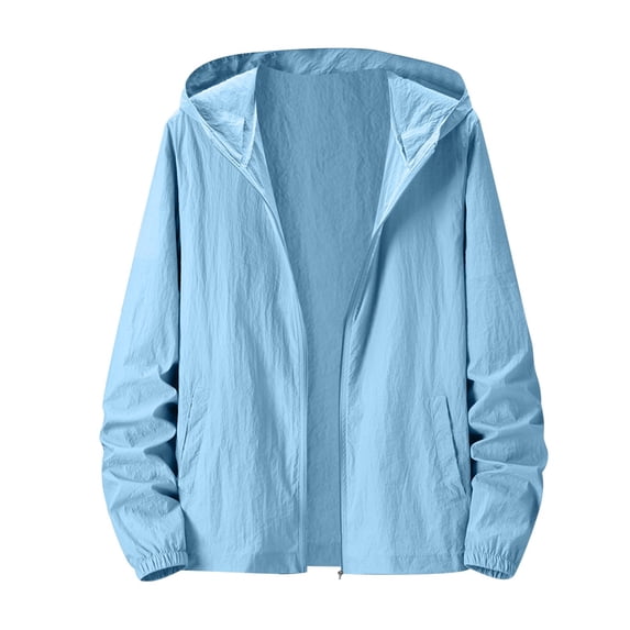 gvdentm Mens Work Jacket Men's Lightweight Jackets Casual Laydown Collar Jacket Front-Zip Golf Jacket Blue,4XL