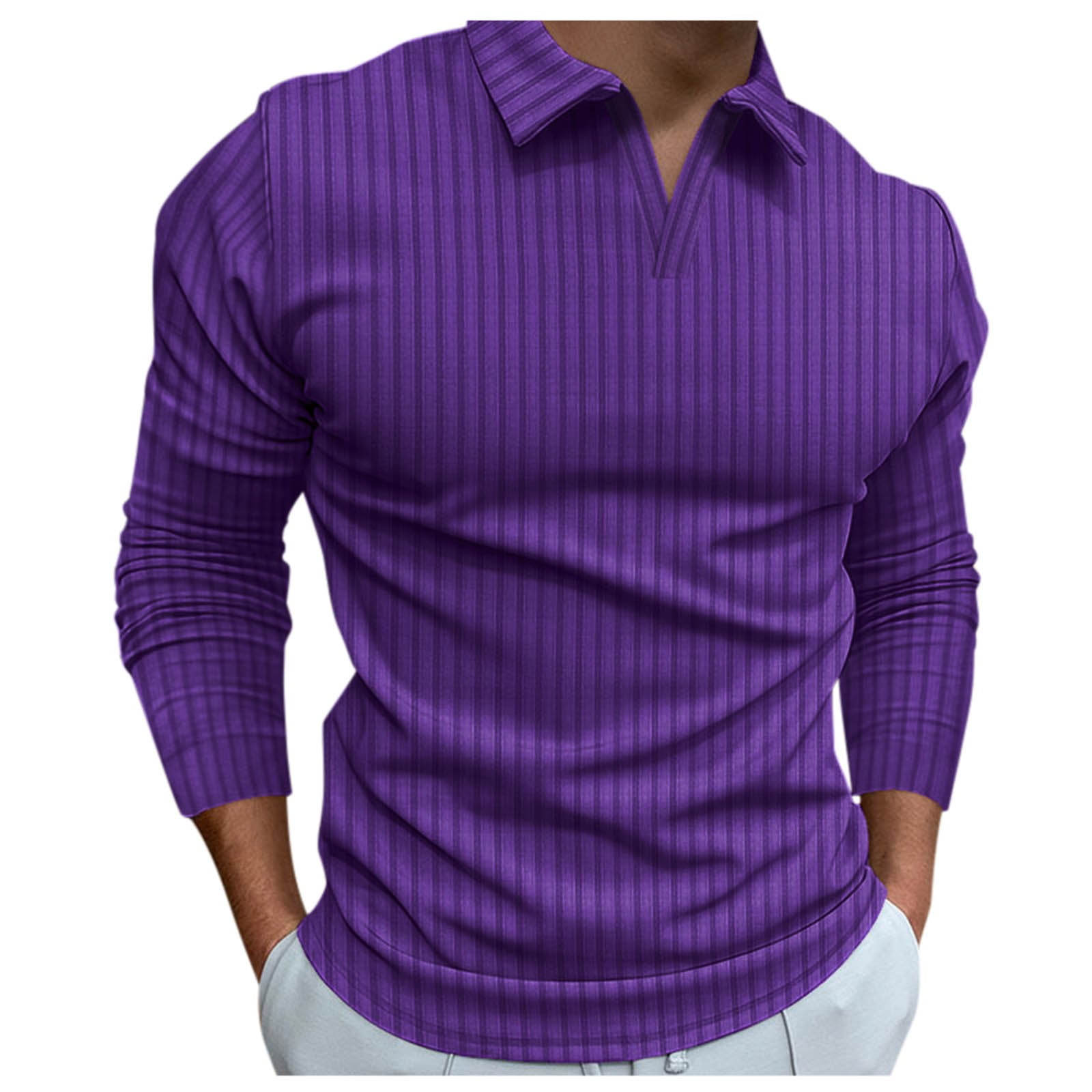 gvdentm Polo Tee Shirts for Men Men's Polo Shirt Long Sleeve Golf ...