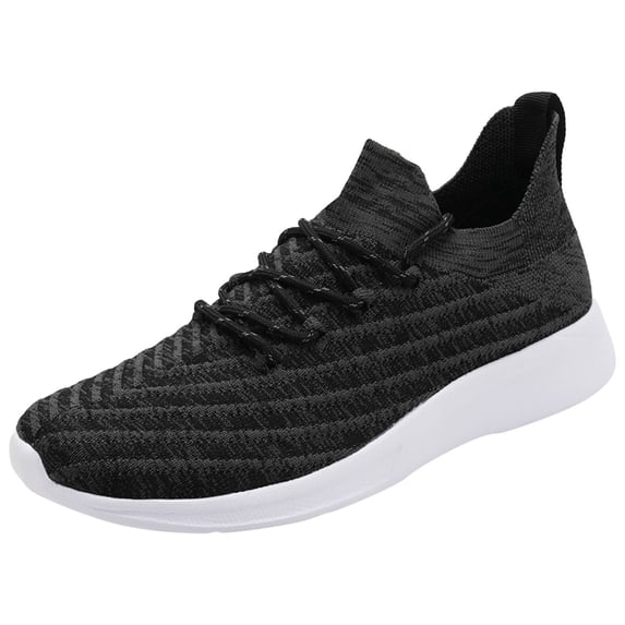 gvdentm Running Shoes Men's Running Shoes Basketball Sneakers Fashion Tennis Sport Fitness Cross Trainers Black,10.5