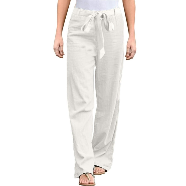gvdentm White Pants Women Super Comfy Stretch Pull On gvdentm White Pants Women Super Comfy Stretch Pull On