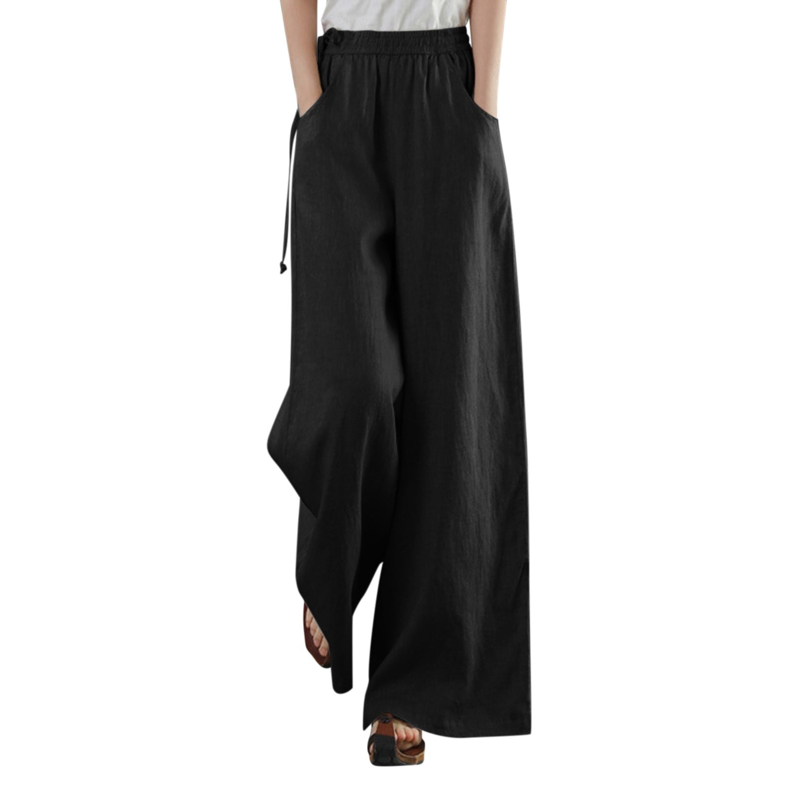 gvdentm Black Cargo Pants Women's Plus Size Curvy Fit Gabardine Bootcut  Dress Pants Trendy