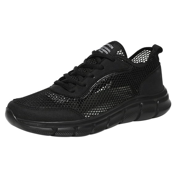 gvdentm Womens Shoes Dressy Casual Men's Running Shoes Fashion Breathable Sneakers Mesh Soft Sole Casual Lightweight Black,8.5