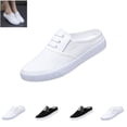 thumbnail image 1 of gzxflxpge Backless Mule Sneakers for Women Low Top Casual Fashion Comfortable Walking Shoes Lightweight No-Slip Soft Sole Tennis Shoes White 7（CN-38）, 1 of 5
