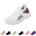thumbnail image 1 of gzxflxpge Comfort Orthopedic Shoes for Women Fashion Non sllip Arch Support Walking Tennis Shoes Lightweight Breathable Lace-up Sneakers White 8.5（CN-41）, 1 of 7