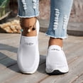 thumbnail image 1 of gzxflxpge Orthopedic shoes for women Casual Breathable Shoes Woven Wide Arch Support Slip-On Sneakers Walking Anti-Skid Sports Shoes White 8.5（CN-41）, 1 of 6