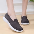 thumbnail image 1 of gzxflxpge Orthopedic shoes for women Soft Breathable Mesh Walking Shoes New Lightweight Flexible Casual Comfortable Flats Dark Gray 7.5（CN-39）, 1 of 7